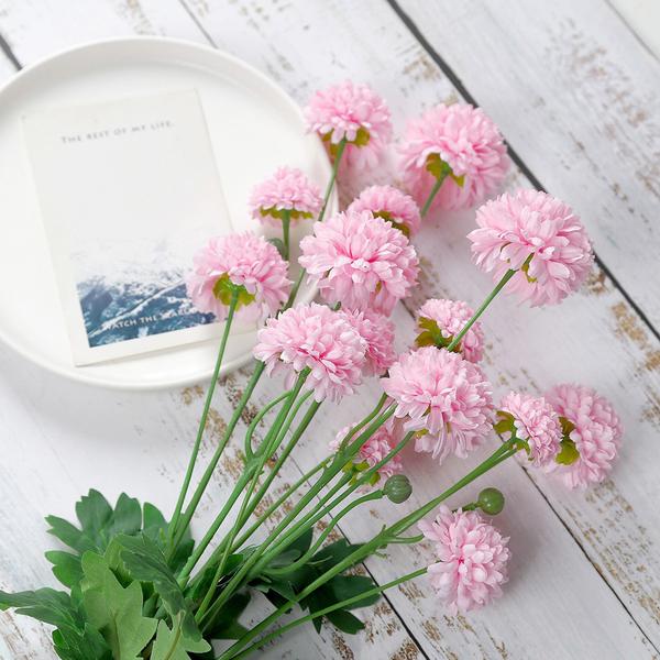 2 33 in Long Stem Silk Chrysanthemum Artificial Flowers Bushes