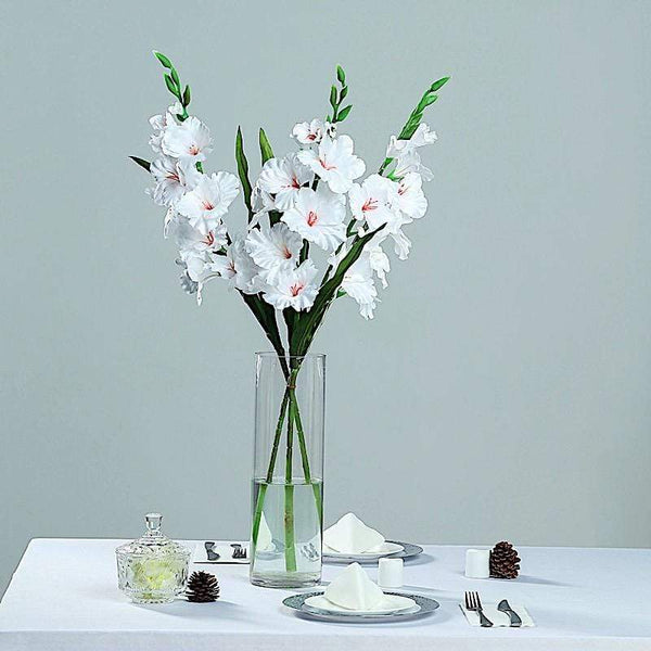 3 36" Silk Artificial Gladiolus Flower Spray Stems