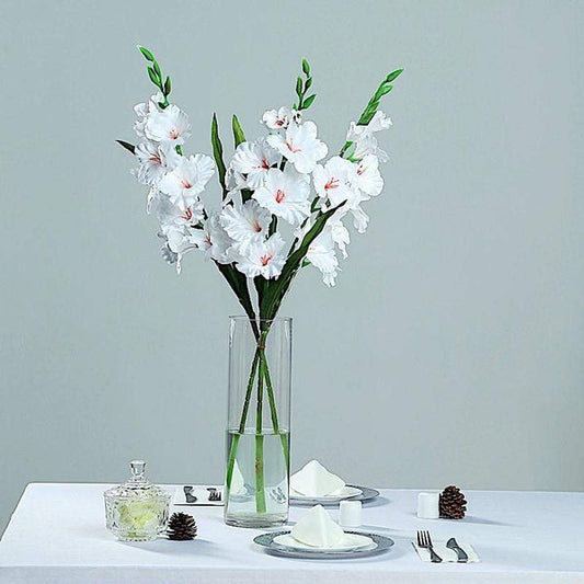 3 36" Silk Artificial Gladiolus Flower Spray Stems