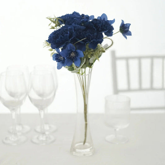 3 Bushes 14 in Artificial Flowers Silk Carnation Floral Bouquets