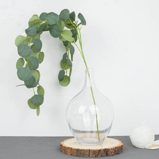 3 Green 41 in Silk Eucalyptus Leaves Hanging Artificial Plant Stems