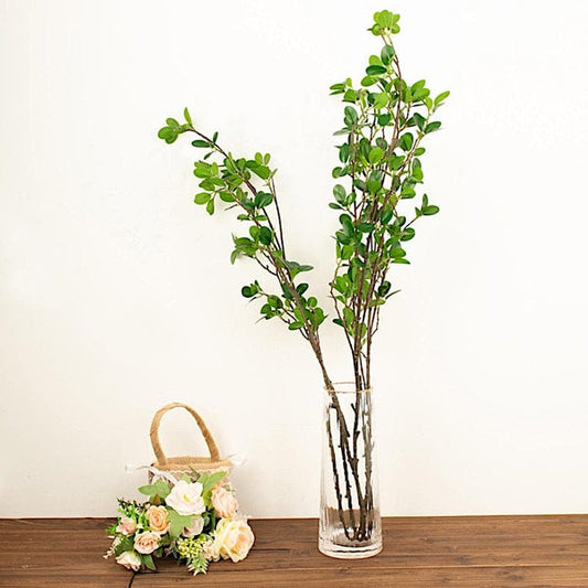 3 Green 43 in Artificial Leaves Stems Faux Greenery Plant Branches