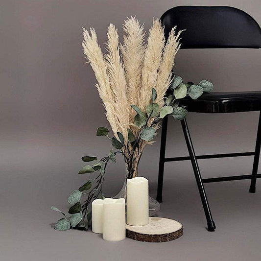6 pcs 49" Pampas Grass Sprays Dried Plant Stems