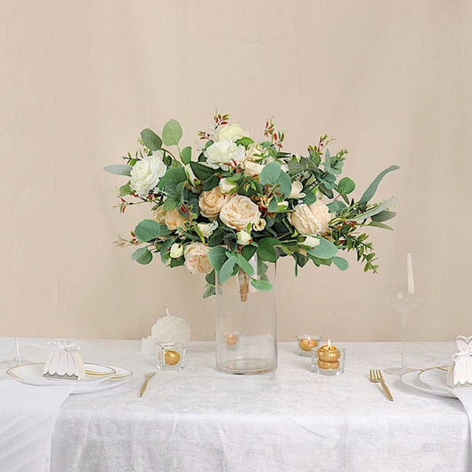 12 pcs 10" tall Clear Glass Cylinder Centerpieces Vases