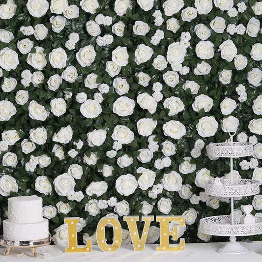 24x18 in Silk Rose Flowers Wall Backdrop Panel