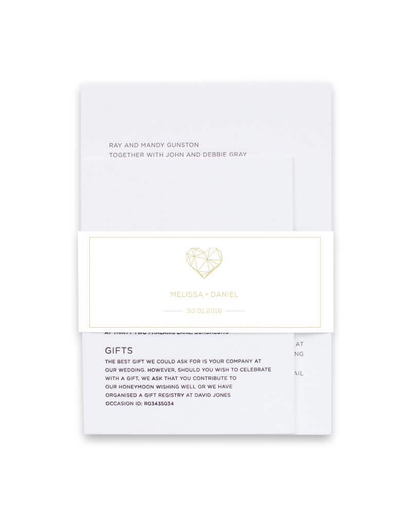 Diamond Love Invitation Belly Band by Patrizia T.