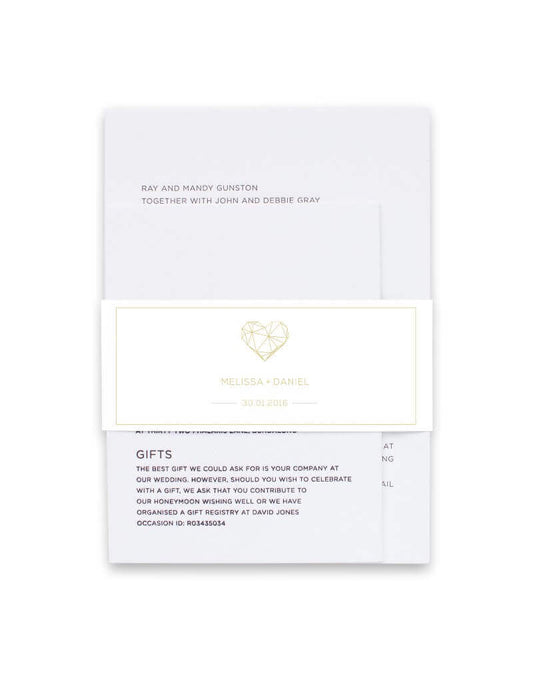 Diamond Love Invitation Belly Band by Patrizia T.