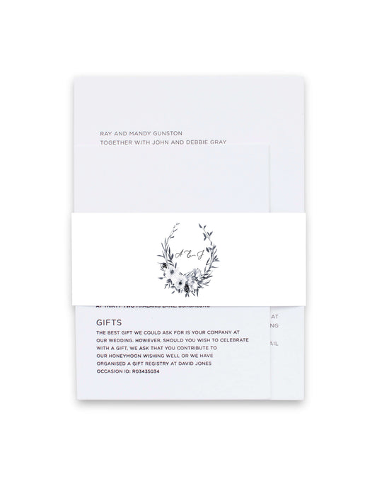 Floral Crown Classic Invitation Belly Band by Joy