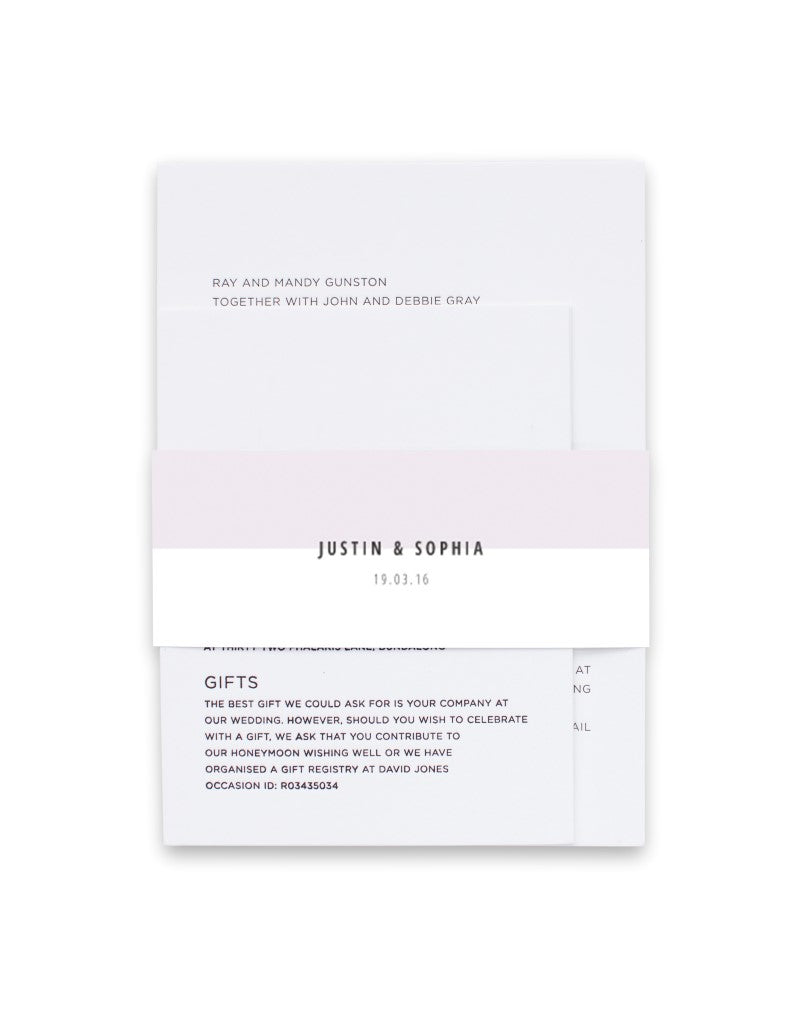 Neapolitan Icecream Invitation Belly Band by Inggrid H.