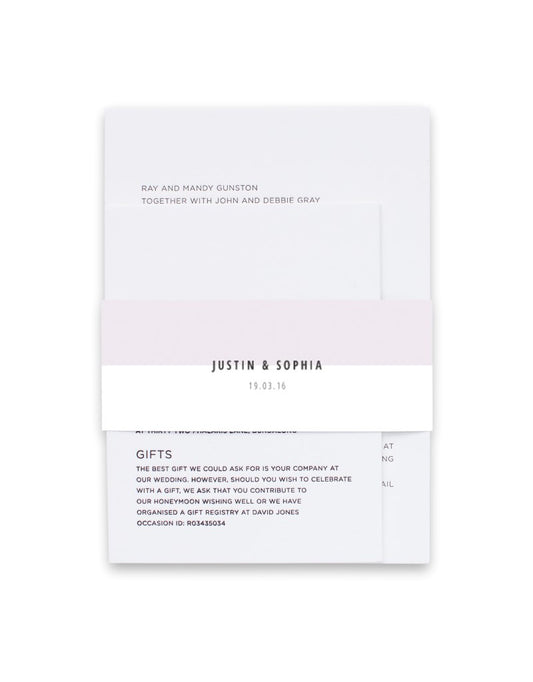 Neapolitan Icecream Invitation Belly Band by Inggrid H.