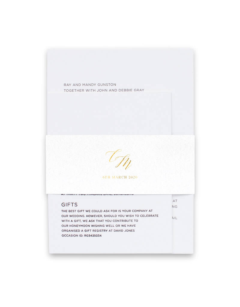 Athena's Crown Invitation Belly Band by Inggrid H.