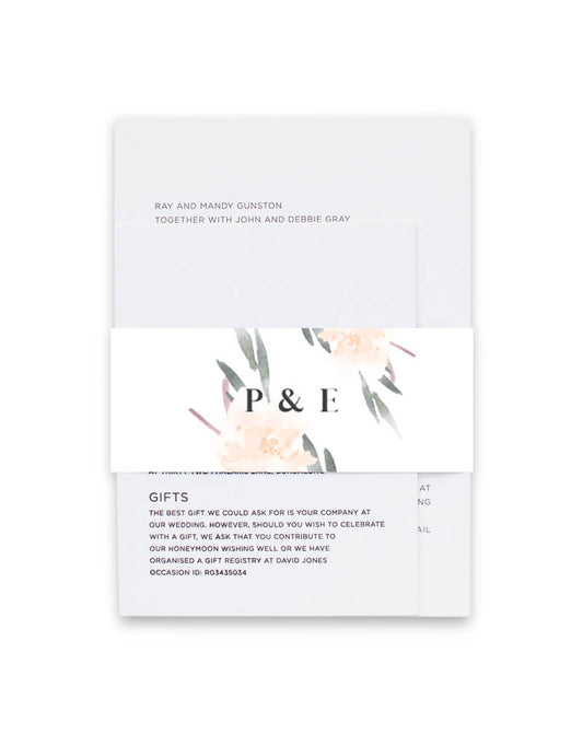 Ivory Garden Invitation Belly Band by Joy