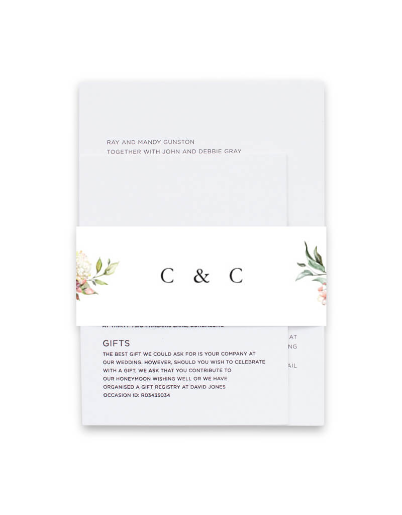 Burnt Butter Cakes Invitation Belly Band by Burnt Butter