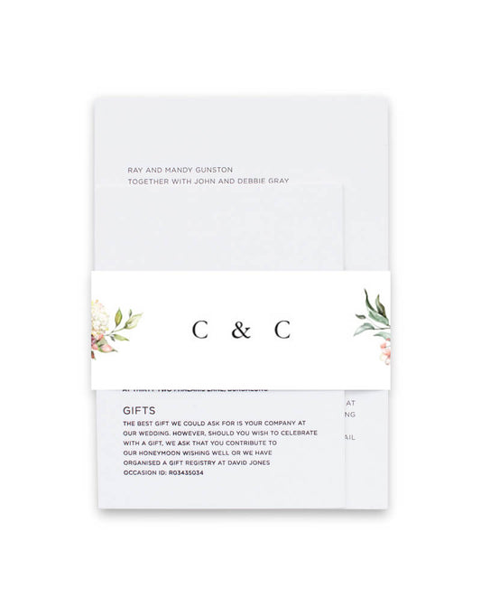 Burnt Butter Cakes Invitation Belly Band by Burnt Butter