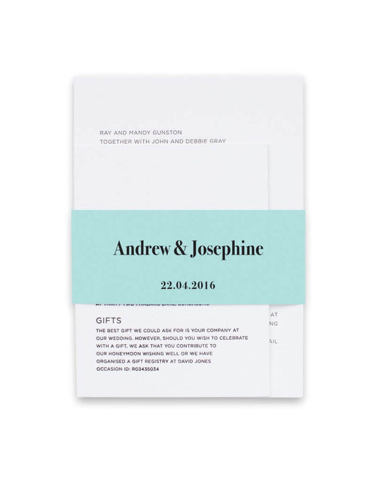 Pastel Pantone Invitation Belly Band by Phabo R.