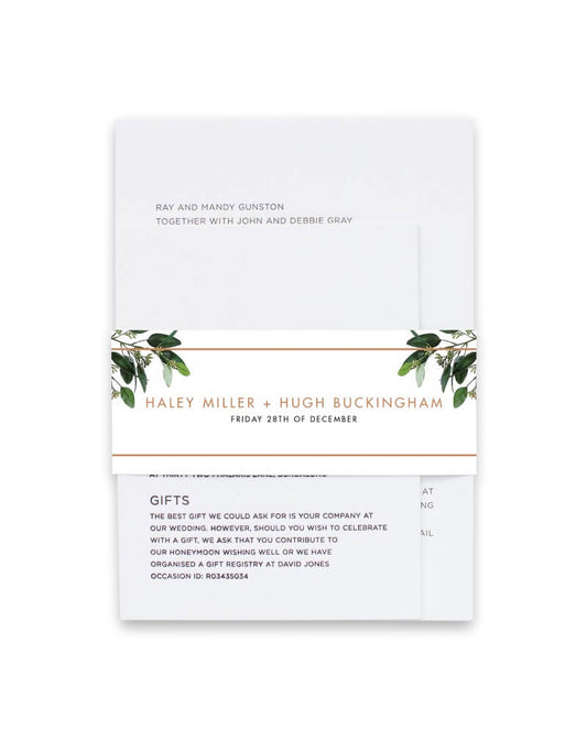 Garden Estate Invitation Belly Band by Haley J.