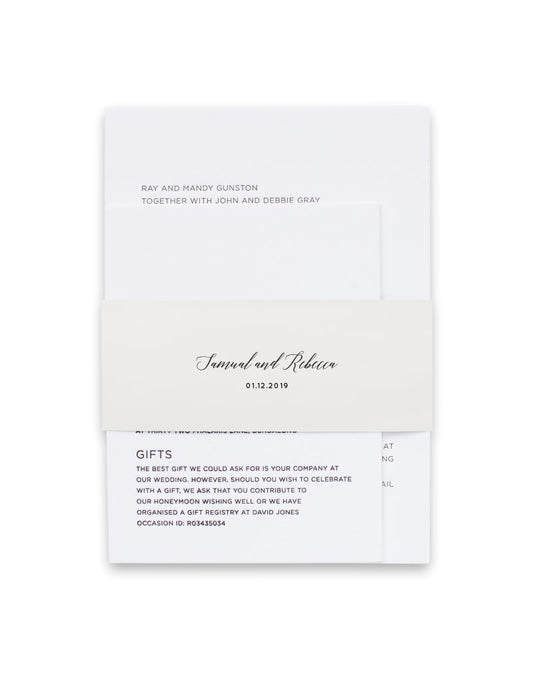 On The Day Invitation Belly Band by Amelia S.