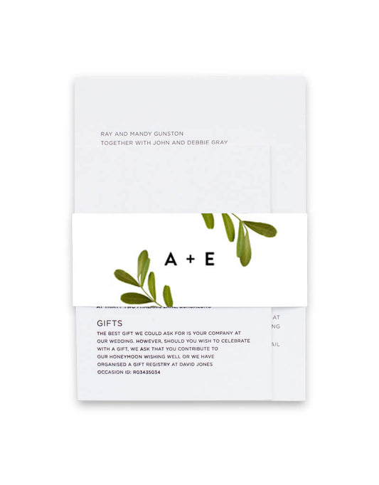 Leif Invitation Belly Band by Anna D.