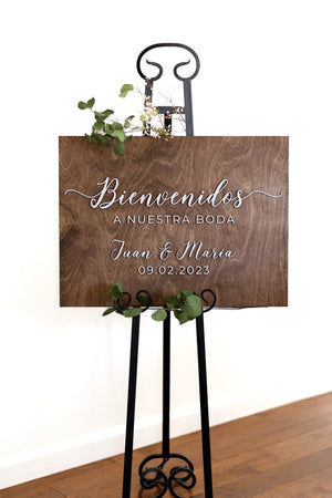 Juan + Maria Wedding Welcome Sign