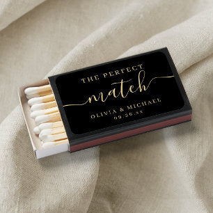 Black and gold the perfect match wedding favors
