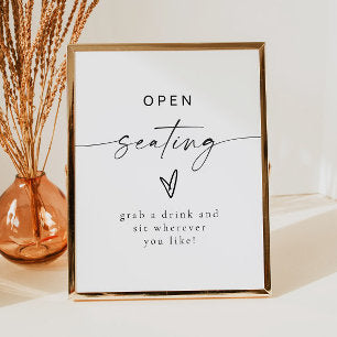 BLAIR Modern Bohemian Wedding Open Seating Poster