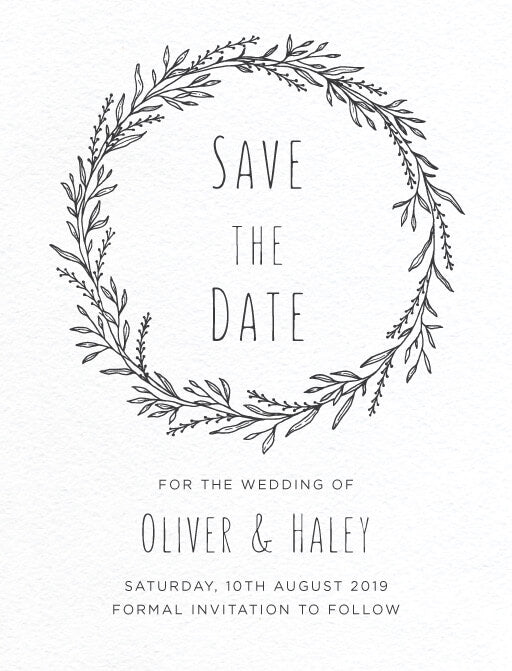 Blank Space Save The Date Cards by Abigail P.