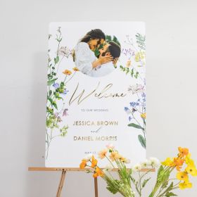Blooming Memories Wildflower Photo Welcome Sign CS128