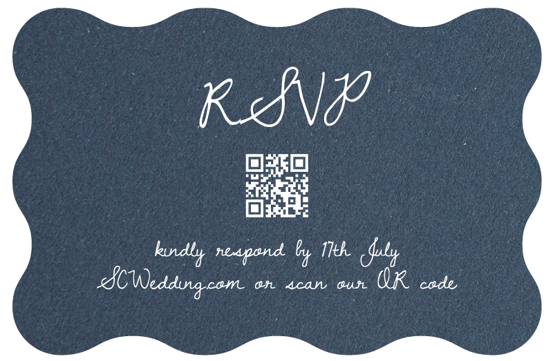 Blue Ribbon RSVP Cards by Putri N.