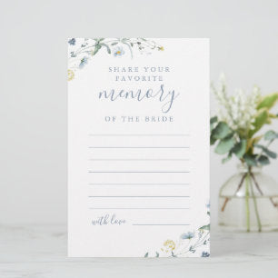 Blue Wildflower share a memory bridal shower