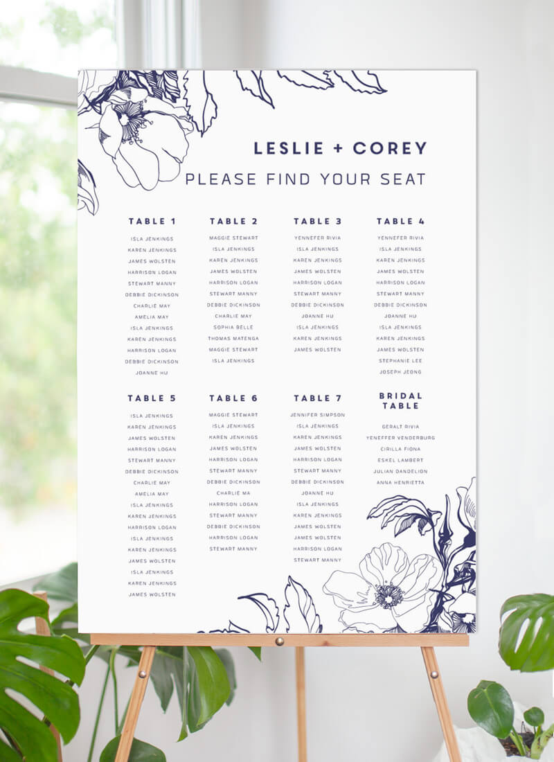Blue Contour Seating Chart by Jamie L.