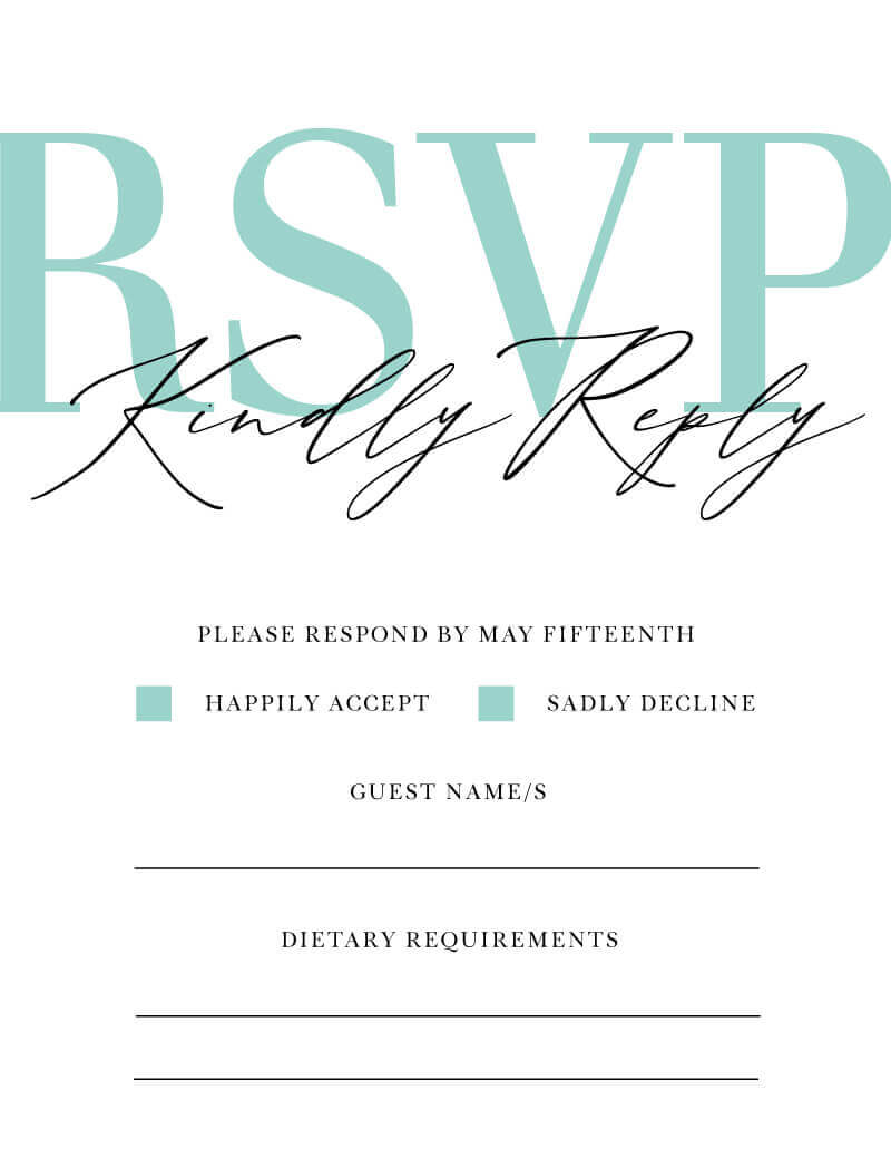 Blue Like Tiffany RSVP Cards by Yunita Y.