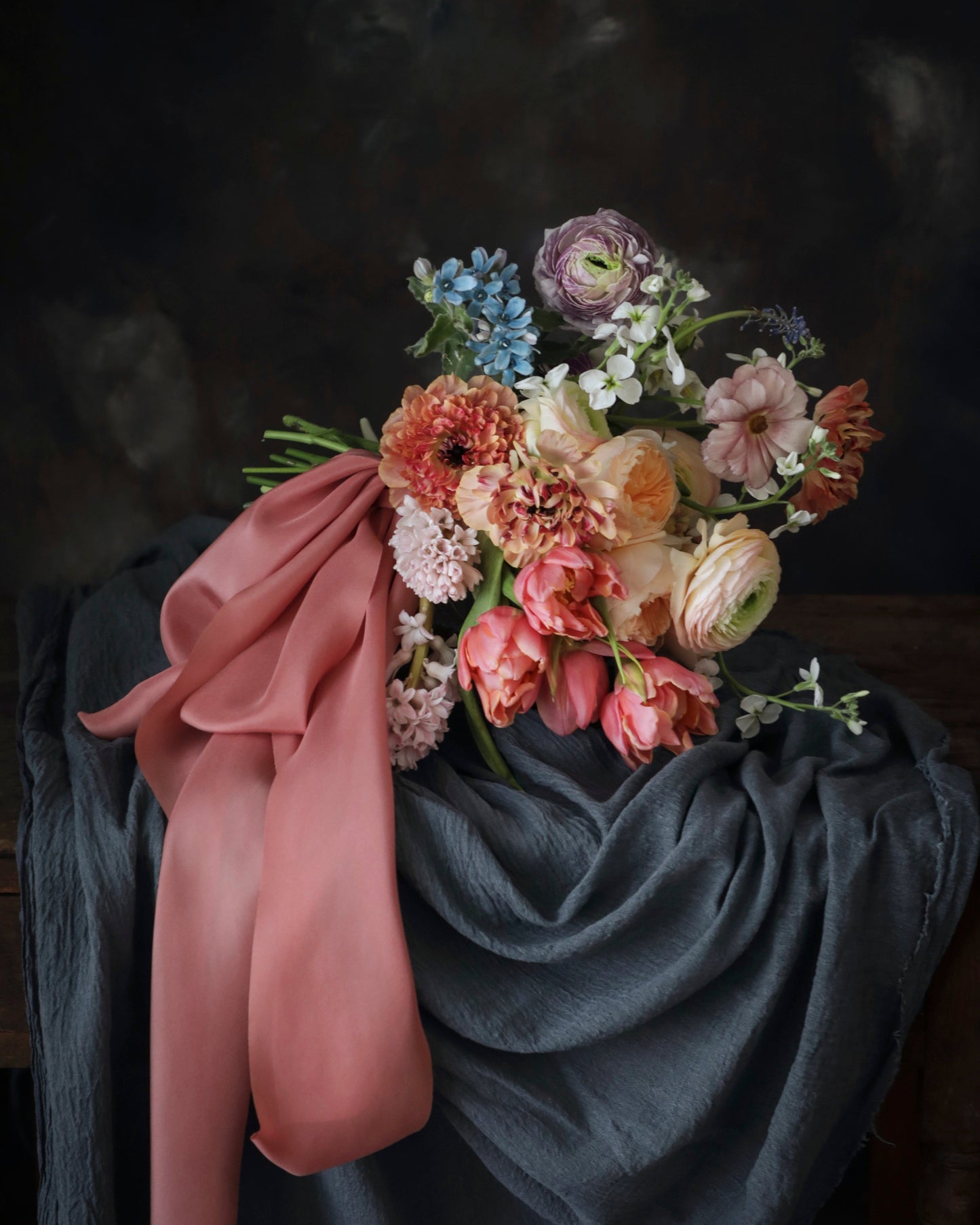 Blue Slate Table Runner {Tight Weave}