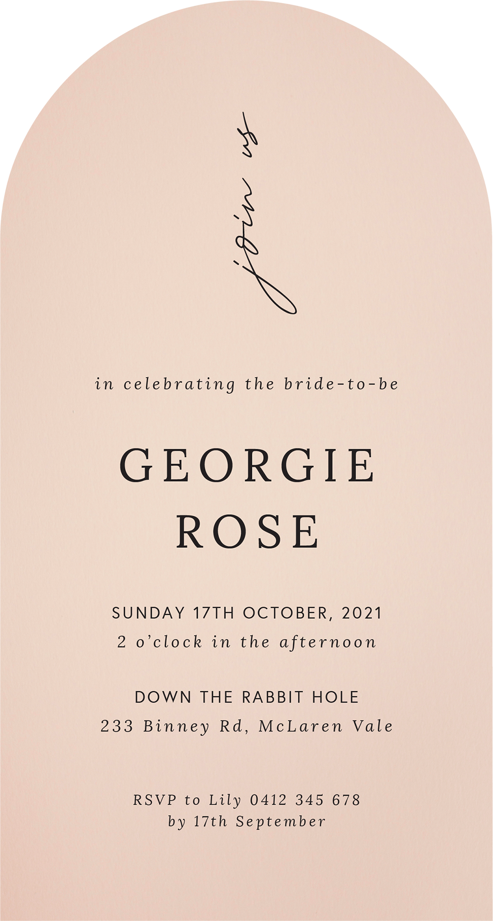 Blush BrideBridal Shower Invitation by Courtney I.