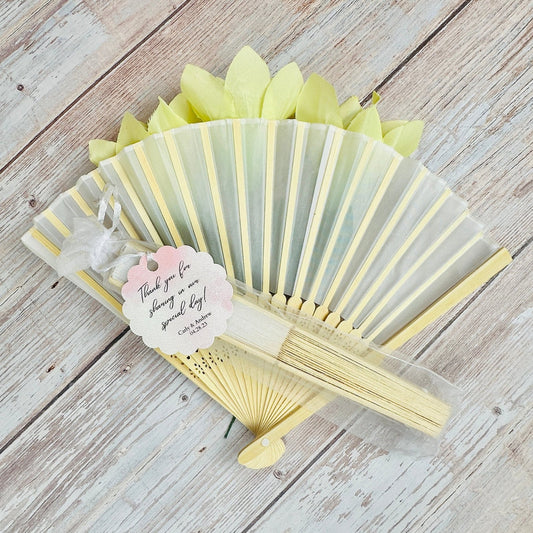 Blushing Bride Hand Fan