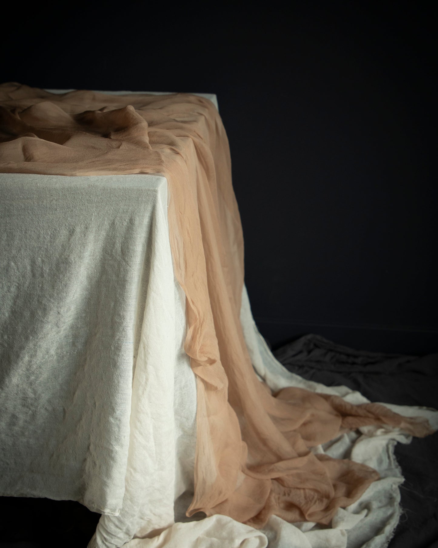 Blushing Peach {Sheer Silk Runner}