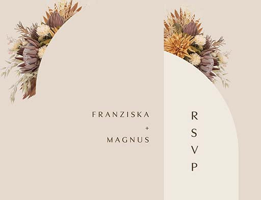 Bohemian Arch RSVP Cards by Putri N.