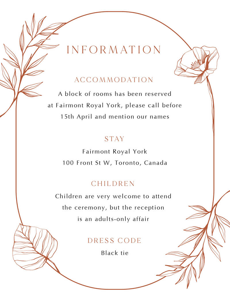 Bohemian Foil Information Card by Yunita Y.