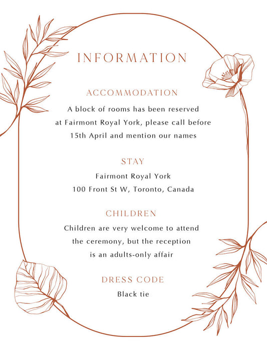 Bohemian Foil Information Card by Yunita Y.