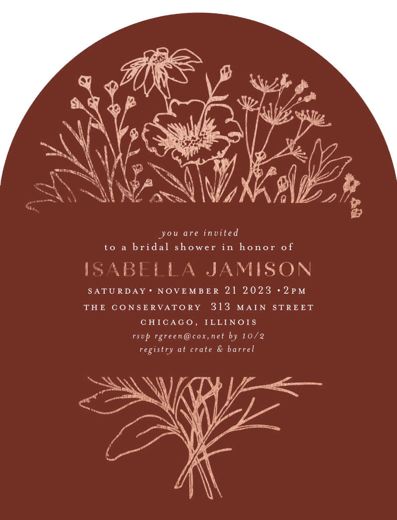 Boho BouquetBridal Shower Invitation by Christina E.