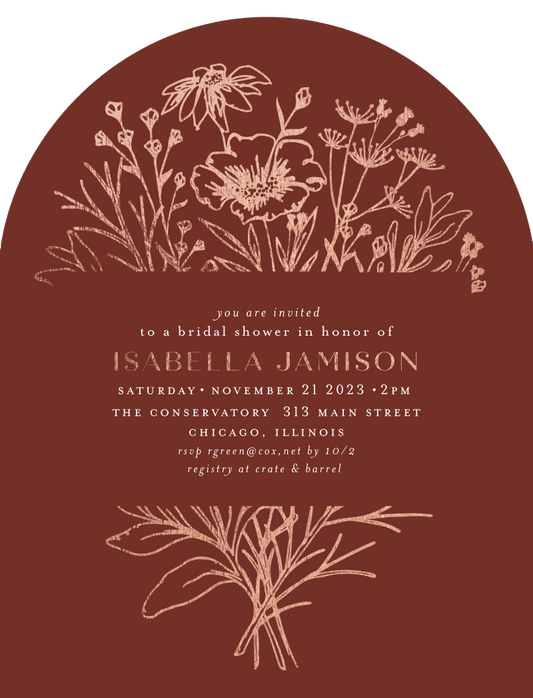 Boho BouquetBridal Shower Invitation by Christina E.