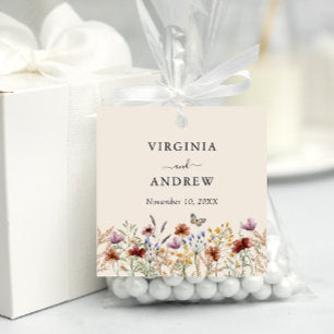 Boho Floral Wedding Favor Tags
