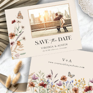 Boho Photo Save The Date