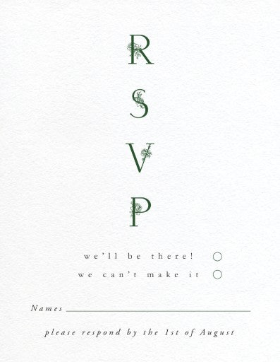 Botanica RSVP Cards by Stella M.