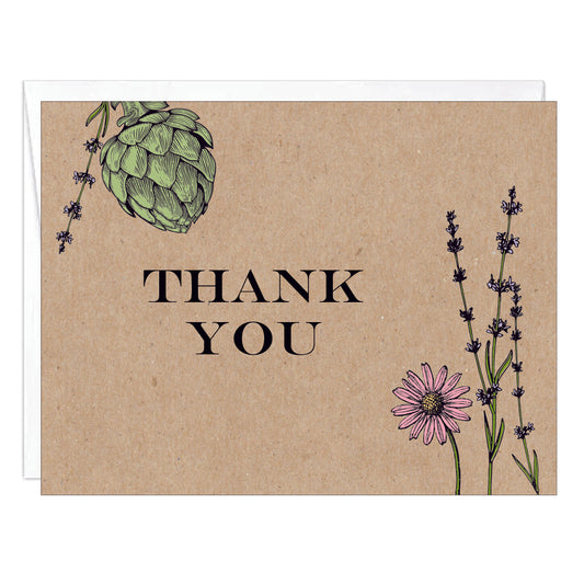 Botanical Thank You Card - 8 pack