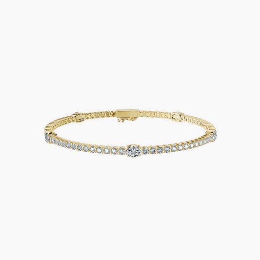 5 Station Oval Tennis Bracelet