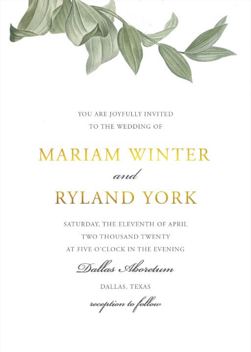 Branch Wedding Invitations by Kaydi B.