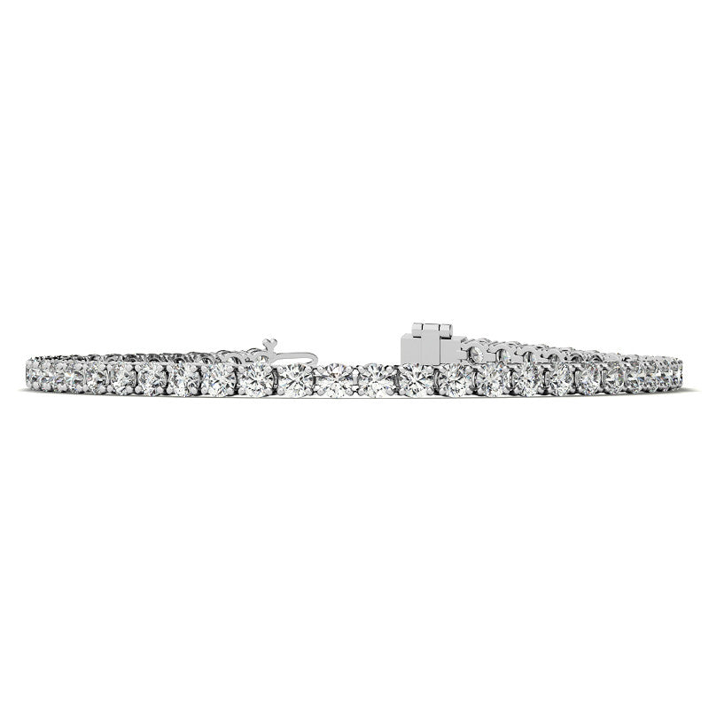 6.00 CTW AGI Certified Lab Grown Diamond Tennis Bracelet - 14K White Gold Overlay