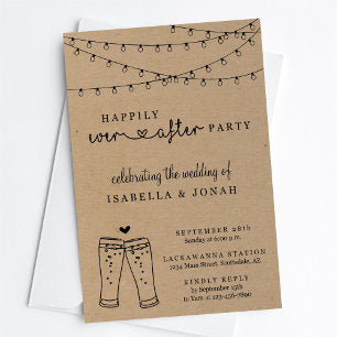 Brewery Wedding Reception Only Invitation