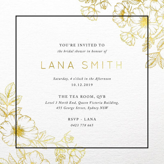 Floral BorderBridal Shower Invitation by Amelia S.
