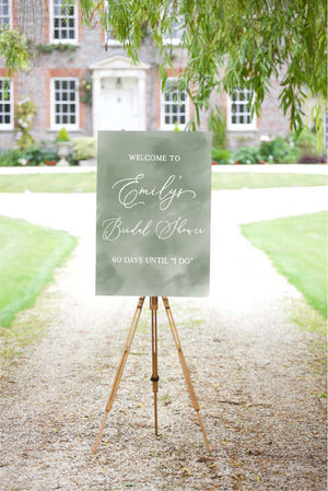 Bridal Shower Watercolor Style Welcome Sign - WS43